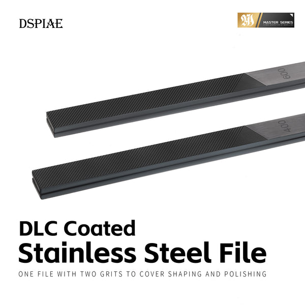 DSPIAE AT-FX DLC Coated Stainless Steel Hand File Grit