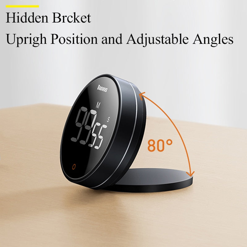 Baseus Digital Rotation Countdown Kitchen Timer with Magnetic Holder P ...