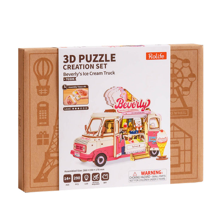 Rolife Beverly's Ice Cream Truck 3D Wooden Puzzle TGS06 [PRE-ORDER]