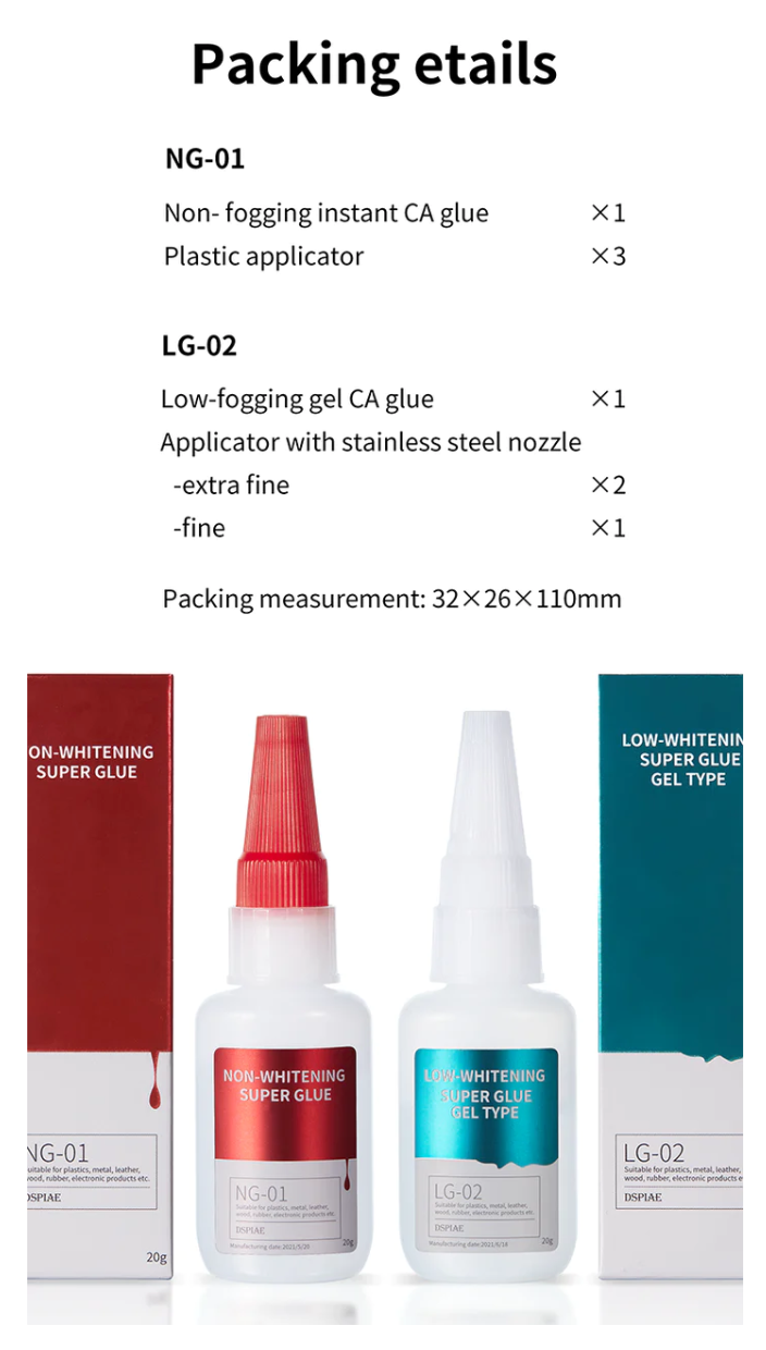 DSPIAE - Non Gogging Instant Cement CA 20g