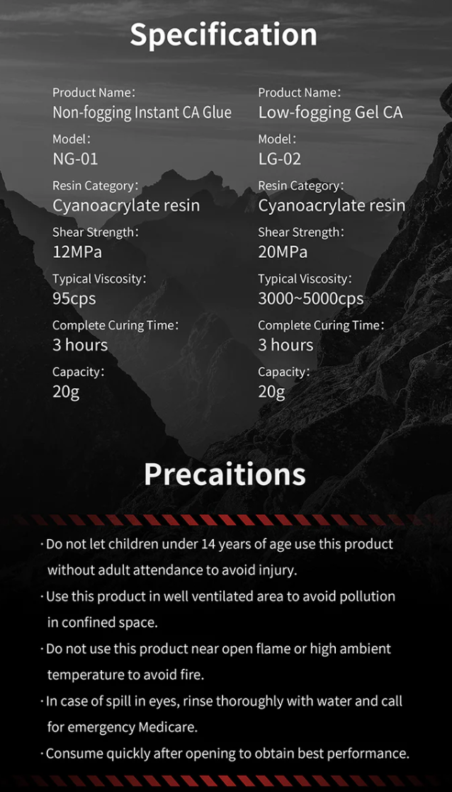 DSPIAE - Non Gogging Instant Cement CA 20g
