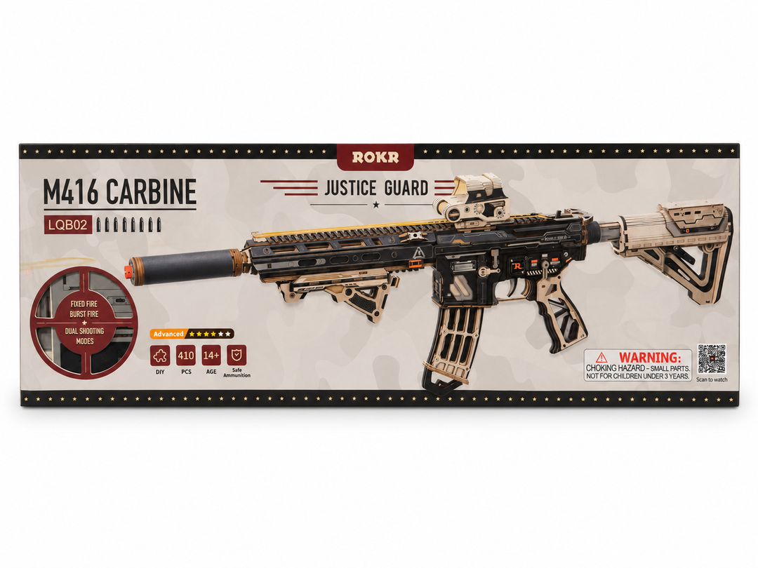 ROKR M416 Carbine 3D Wooden Puzzle LQB02