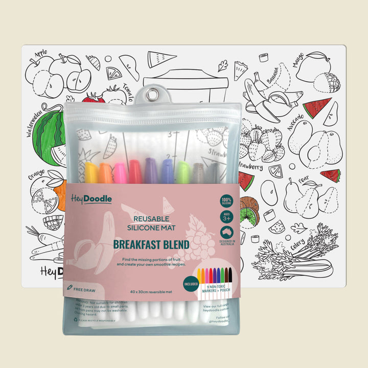 HeyDoodle - Breakfast Blend Classic Colouring & Doodle Mat