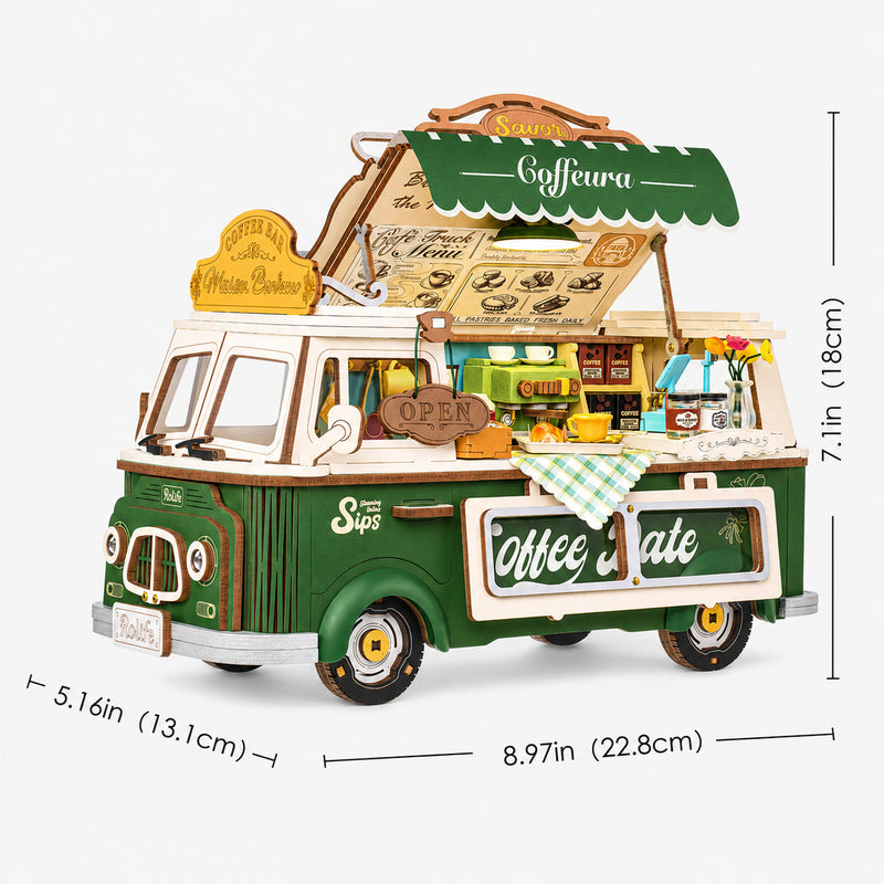 Rolife Leo's Coffee Truck 3D Wooden Puzzle TGS07 [PRE-ORDER]