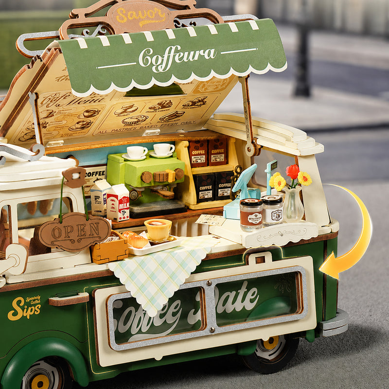 Rolife Leo's Coffee Truck 3D Wooden Puzzle TGS07 [PRE-ORDER]
