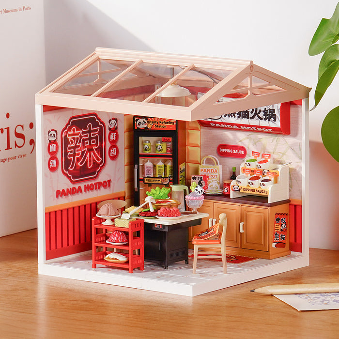 Rolife Panda Hot Pot DIY Miniature House DW020