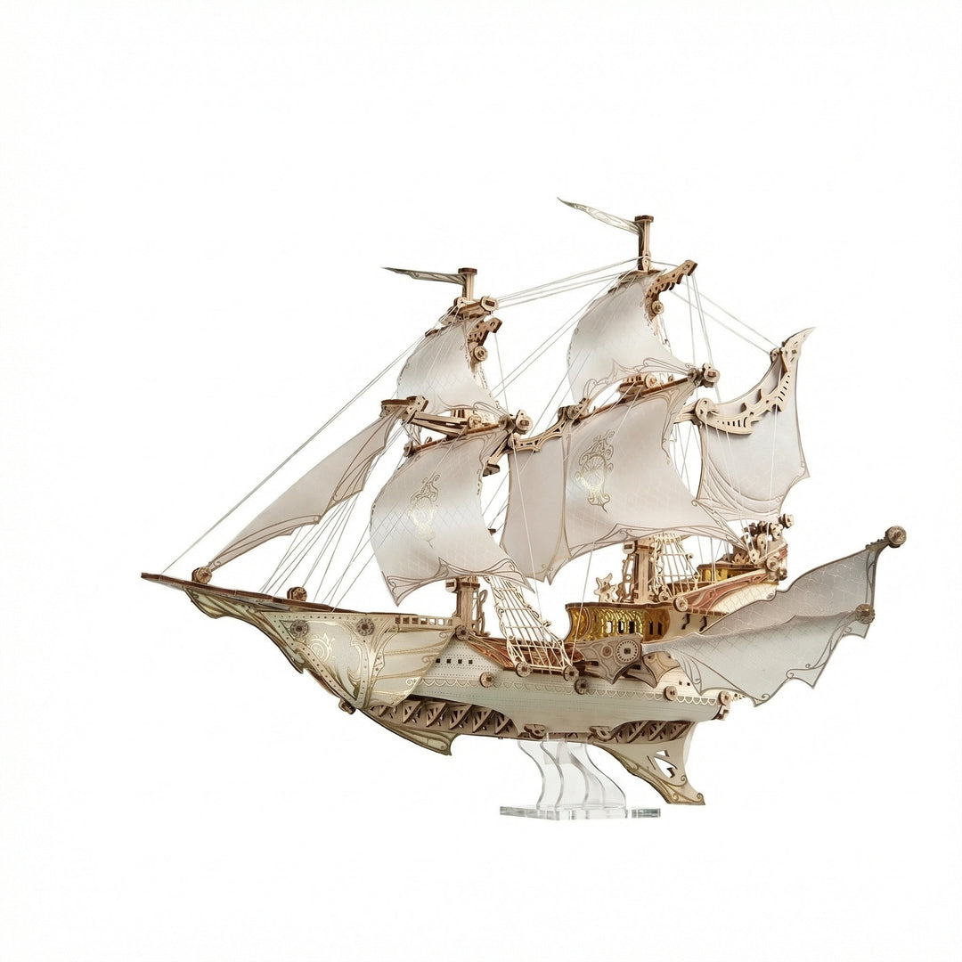 HowCat Fantasy Ship 3d Wooden Puzzle [PRE-ORDER]