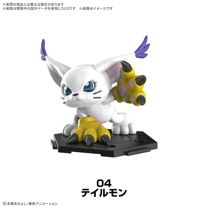 Digimon Gathering Part 1 Gatomon (Tailmon) model kit with display base