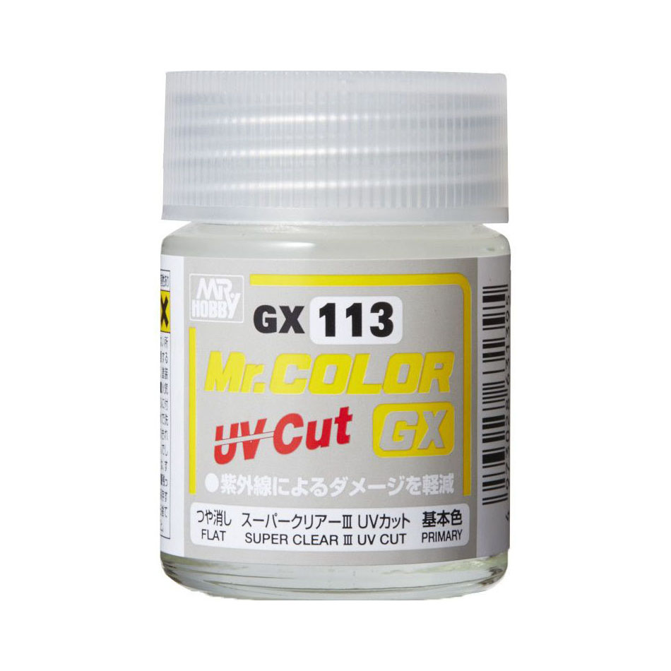 MR HOBBY - GSI Creos Mr. Color GX Super Clear III UV Cut Flat 18ml GX113