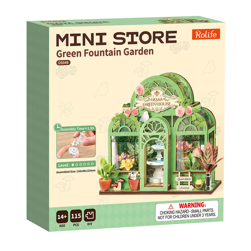 Rolife Green Fountain Garden DIY Miniature House DS049