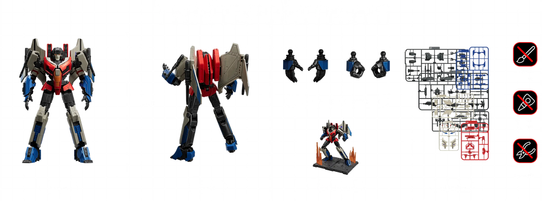 Blokees Transformers  Starscream 16 Model Kit Classic Class 16 Luminous Eyes [PRE-ORDER]