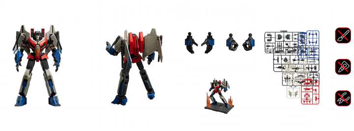 Blokees Transformers  Starscream 16 Model Kit Classic Class 16 Luminous Eyes [PRE-ORDER]