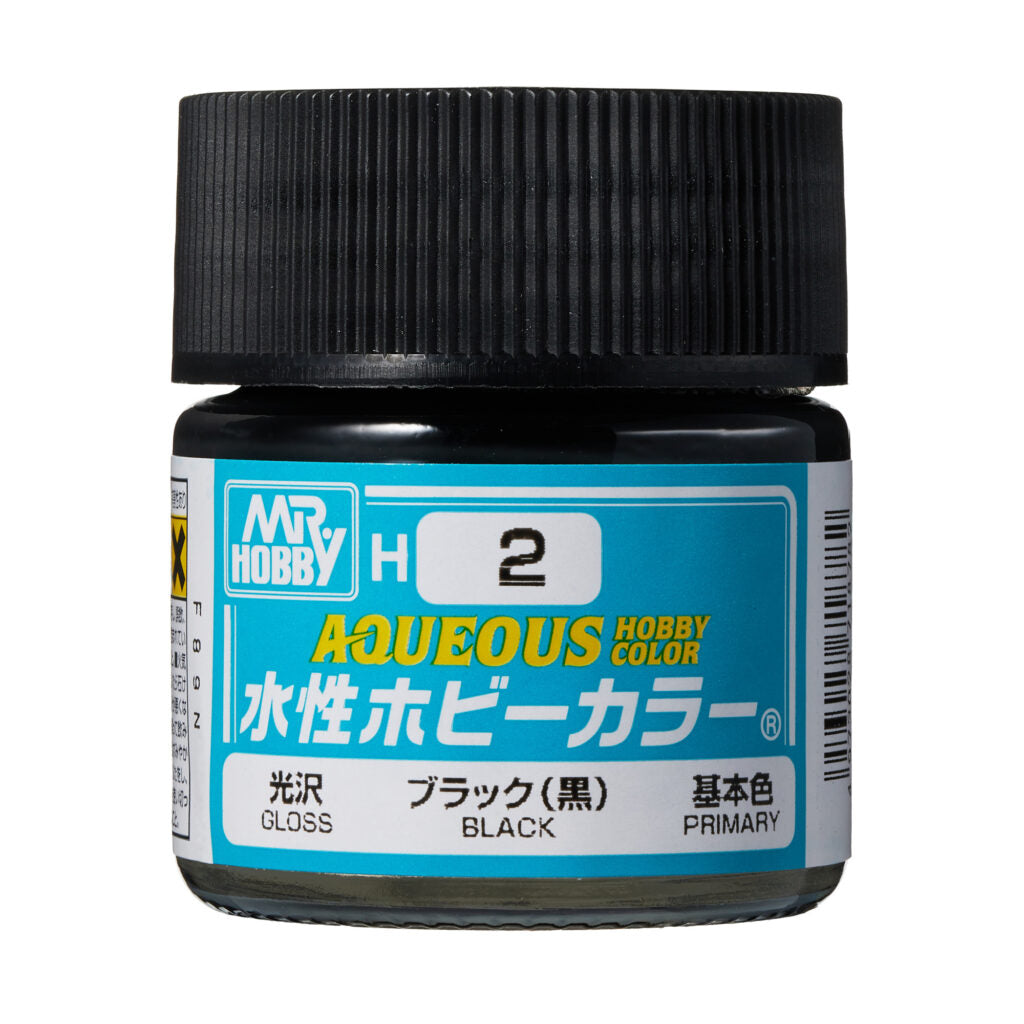 MR HOBBY - GSI Creos Aqueous Hobby Color Gloss Black H2 10ml