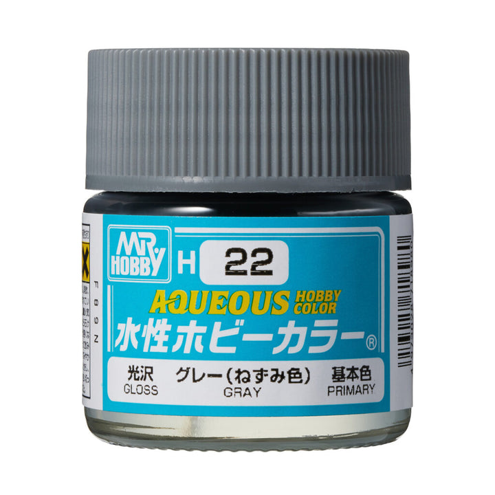 MR HOBBY - GSI Creos Aqueous Hobby Color Gloss Gray H22 10ml