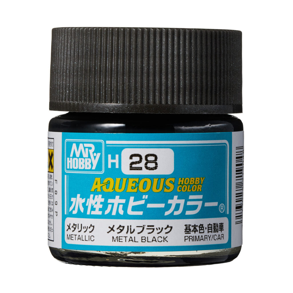 H28 Color MR HOBBY - GSI Creos Aqueous Hobby Color Metalic Black H28 10ml – MetaLife