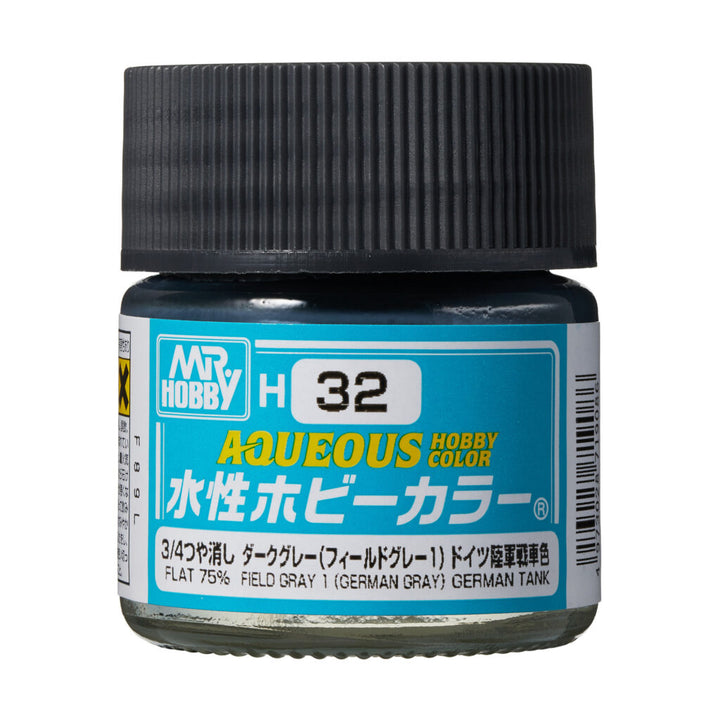 MR HOBBY - GSI Creos Aqueous Hobby Color Flat Field Gray(German Gray) H32 10ml