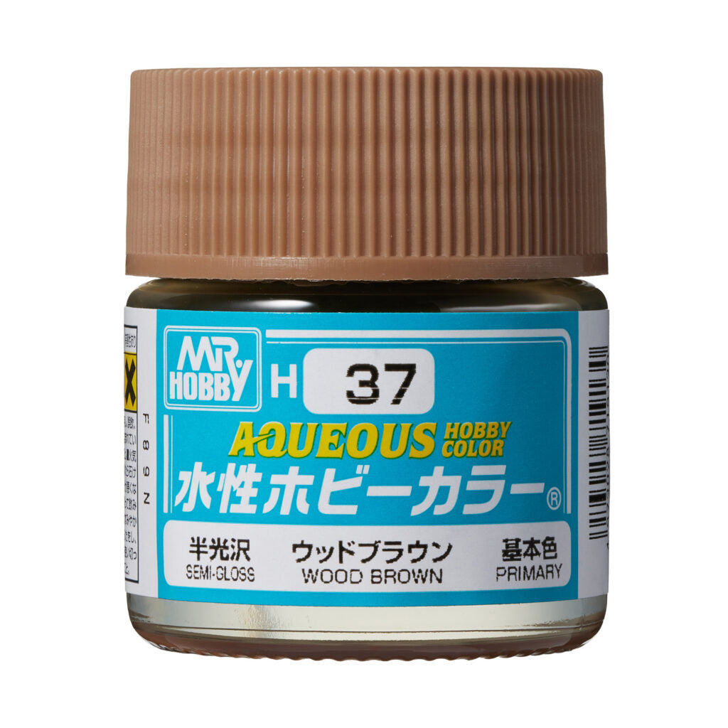 MR HOBBY - GSI Creos Aqueous Hobby Color Semi-Gloss Wood Brown H37 10ml