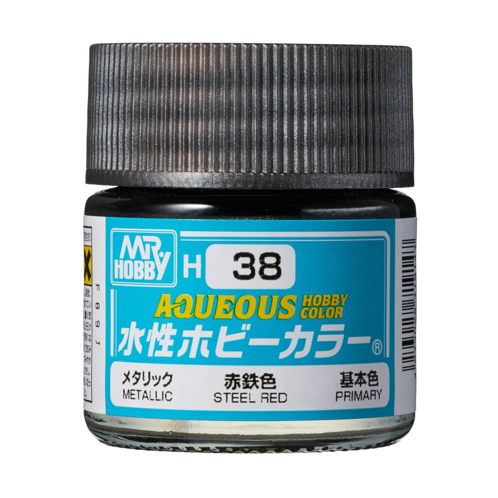 MR HOBBY - GSI Creos Aqueous Hobby Color Metalic Steel Red H38 10ml