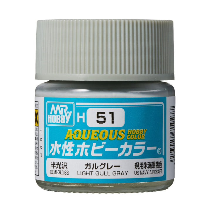 MR HOBBY - GSI Creos Aqueous Hobby Color Semi-Gloss Light Gull Gray H51 10ml