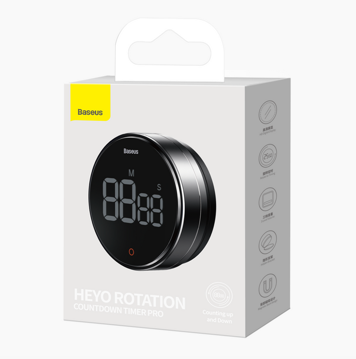 Baseus Digital Rotation Countdown Kitchen Timer with Magnetic Holder Pro