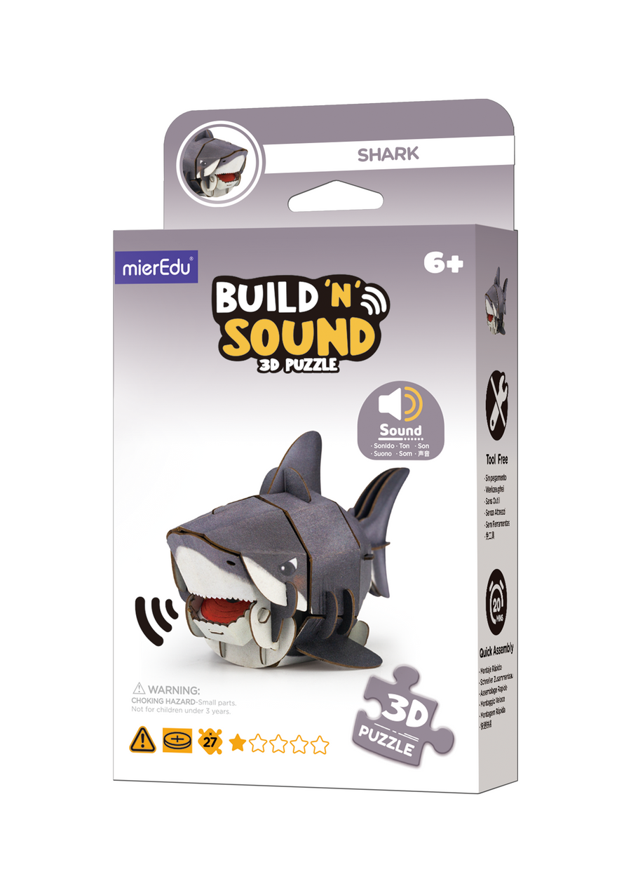 MierEdu - Build 'N' Sound 3D Puzzle Shark - packaging