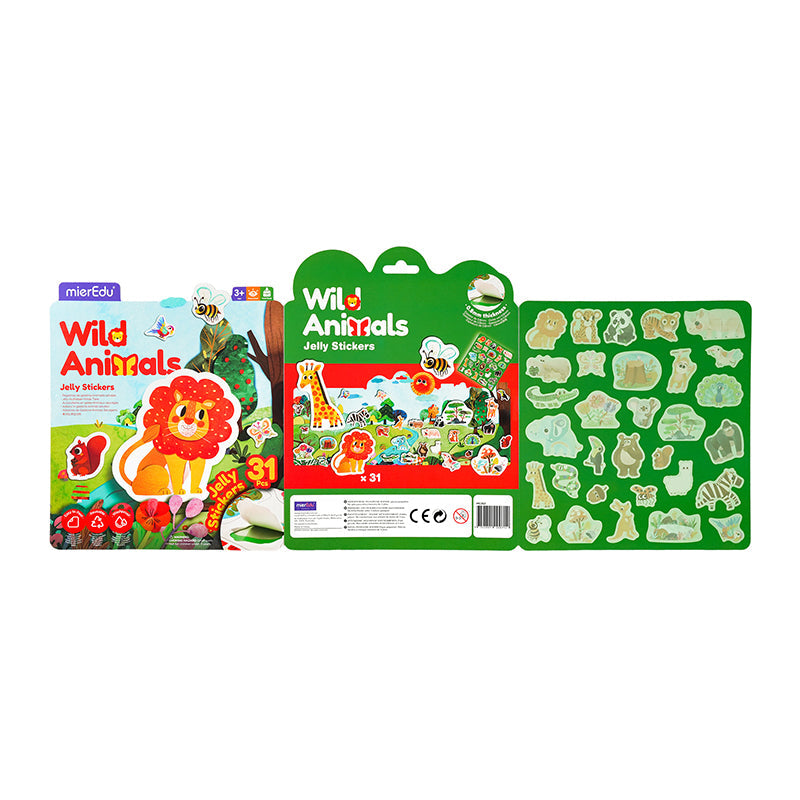 MierEdu Jelly Stickers - Wild Animals
