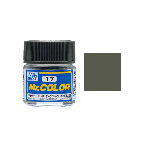 MR HOBBY - GSI Creos Mr Color Semi Gloss RLM71 Dark Green C017 10ml