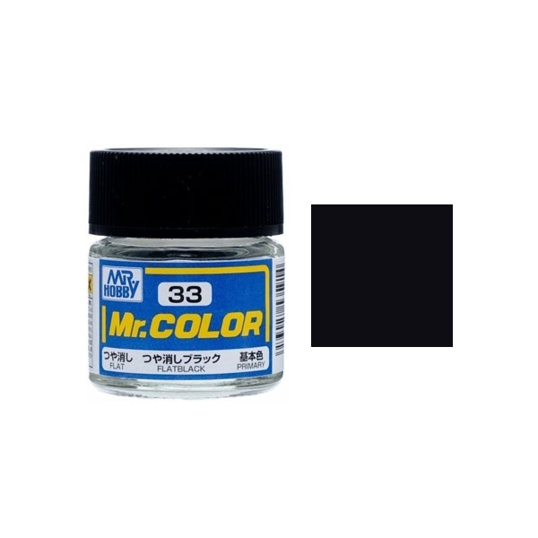 MR HOBBY - GSI Creos Mr Color Flat Black C033 10ml