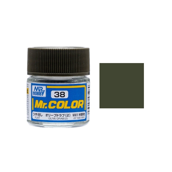 MR HOBBY - GSI Creos Mr Color Flat Olive Drab 2 C038 10ml