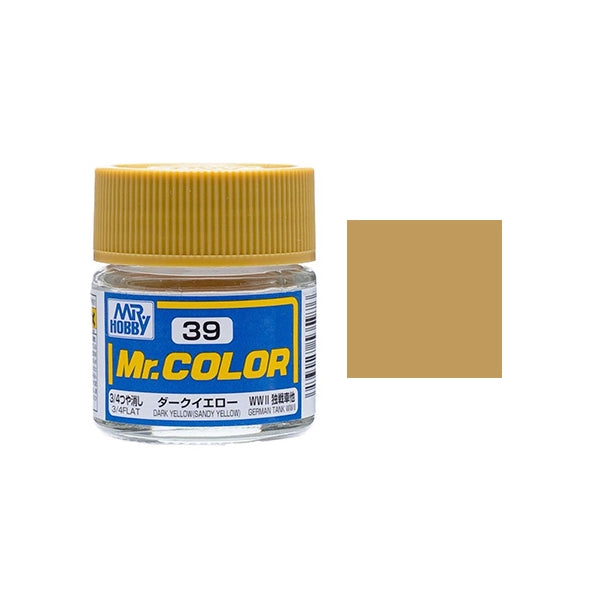MR HOBBY - GSI Creos Mr Color Flat Dark Yellow (Sandy Yellow) C039 10ml