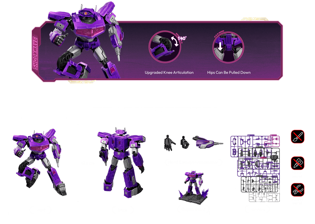 Blokees Transformers Shockwave 18 Model Kit Classic Class 18 Luminous Eyes & Chest [PRE-ORDER]