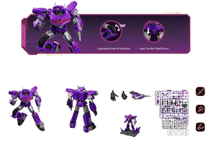 Blokees Transformers Shockwave 18 Model Kit Classic Class 18 Luminous Eyes & Chest [PRE-ORDER]