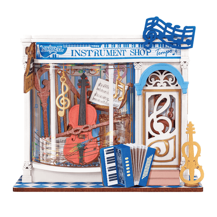 Rolife Melody Instrument Shop DIY Miniature House DS047