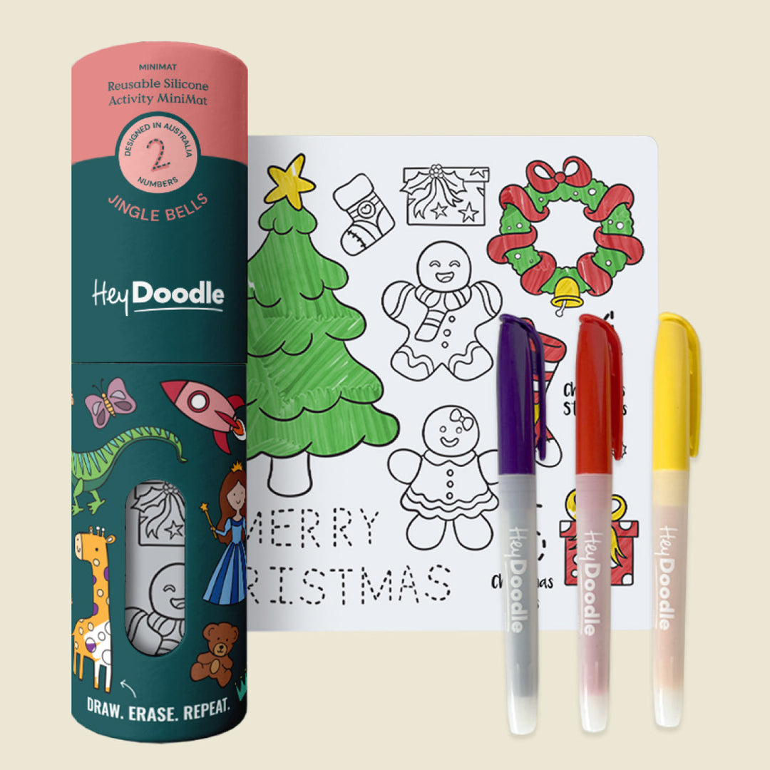 HeyDoodle - Jingle Bells Mini Colouring & Doodle Mat