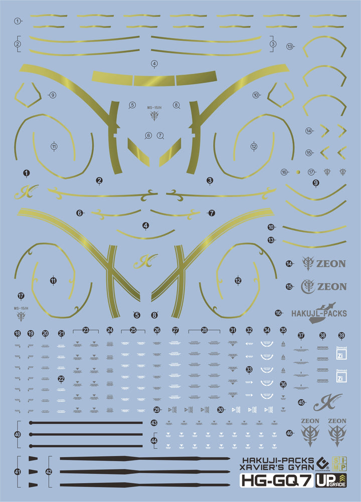 EVO Decal - HG 1/144 GQuuuuuuX Hrkuji-prcks Xavier's Gyan