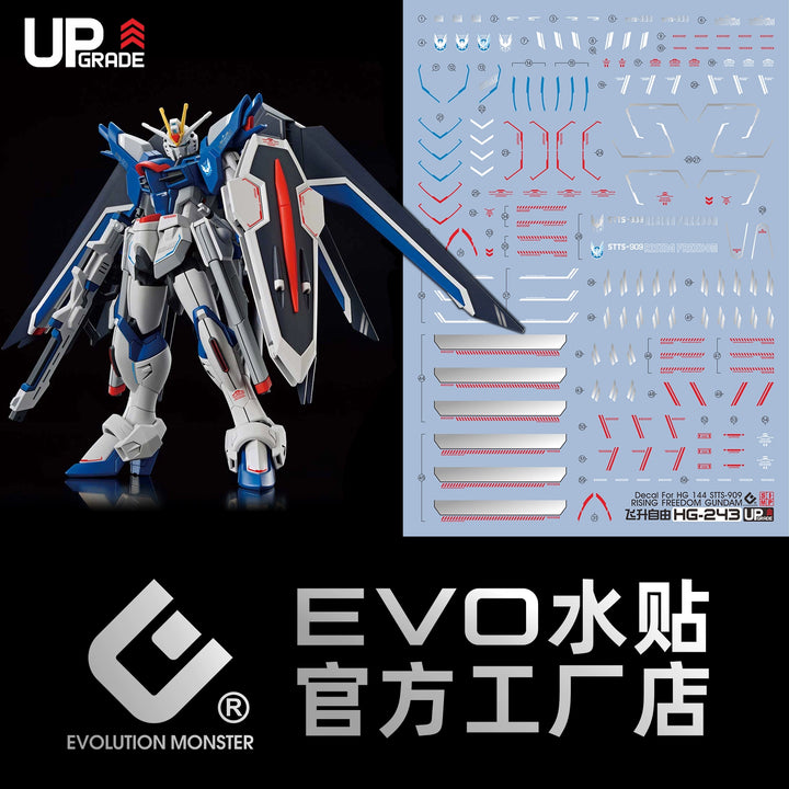 EVO Decal - HG 1/144 Gundam Rising Freedom - Fluorescent