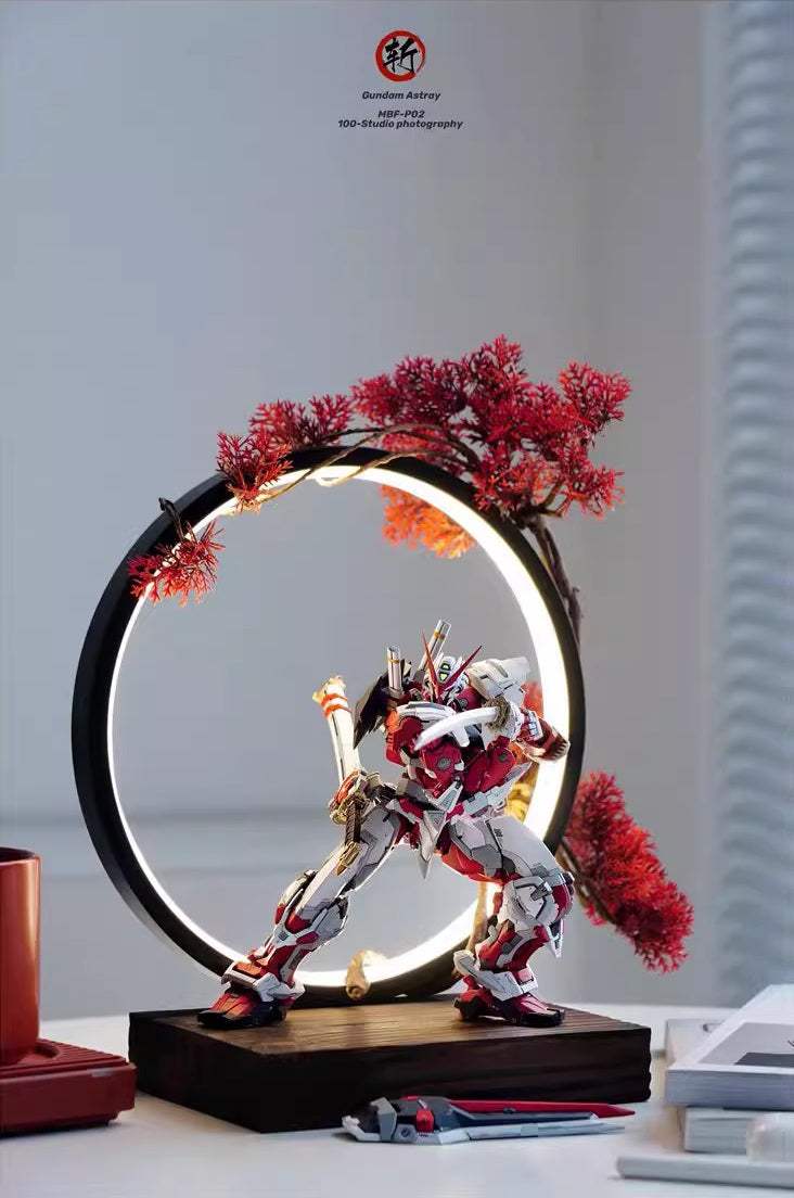 Model Kit and Figures Dimmable LED Display Stand (Gundam Astray Red)