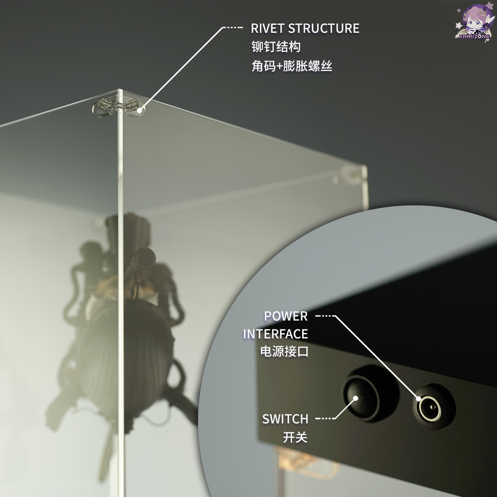 Model Kit and Figures LED Light Luminous Display Box(Acrylic Case) - B ...