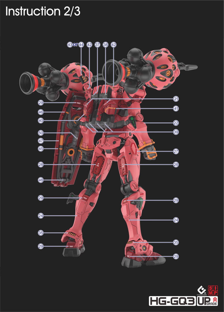 EVO Decal - HG 1/144 GQuuuuuuX White Gundam And Red Gundam 2 In 1 - Fluorescent