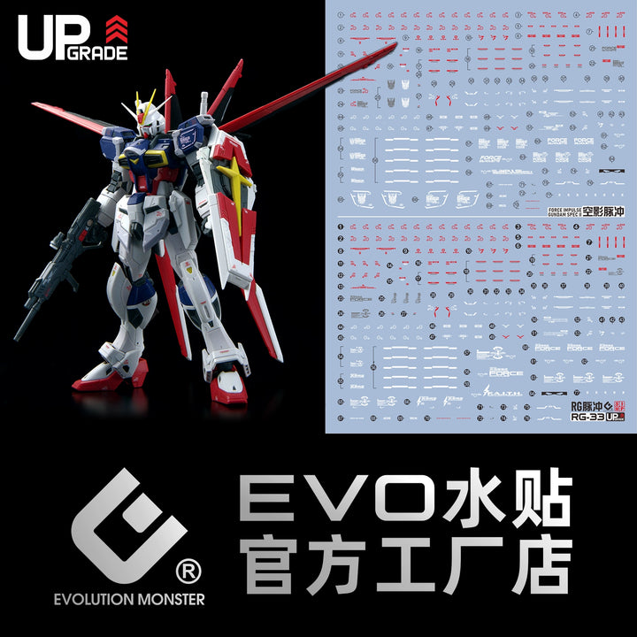 EVO Decal - RG 1/144 Force Impulse Gundam Spec II & Impulse Gundam- Fluorescent