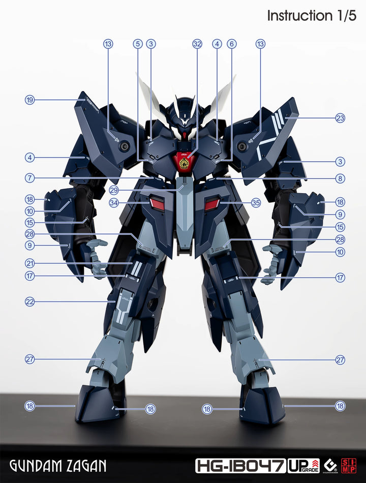 EVO Decal - HG 1/144 Gundam Zagan - Fluorescent