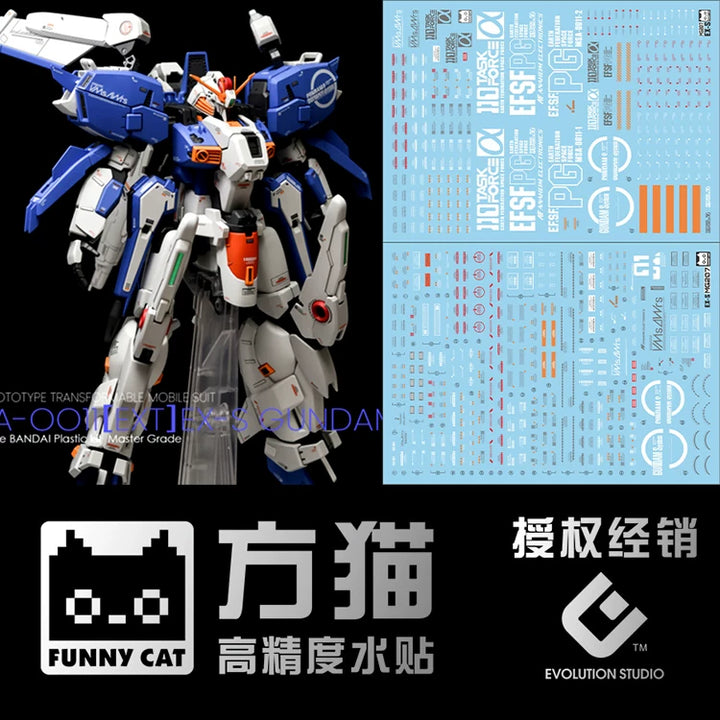 EVO Decal - MG 1/100 Gundam EXS1.5 EX-S - Fluorescent