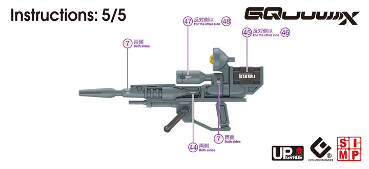 EVO Decal - HG 1/144 GQuuuuuuX Light-type Guncannon & Sayla‘s Light-type Guncannon 2 in 1 - Fluorescent