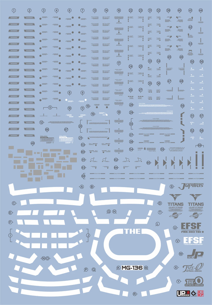 EVO Decal - MG 1/100 Gundam The-O - Fluorescent