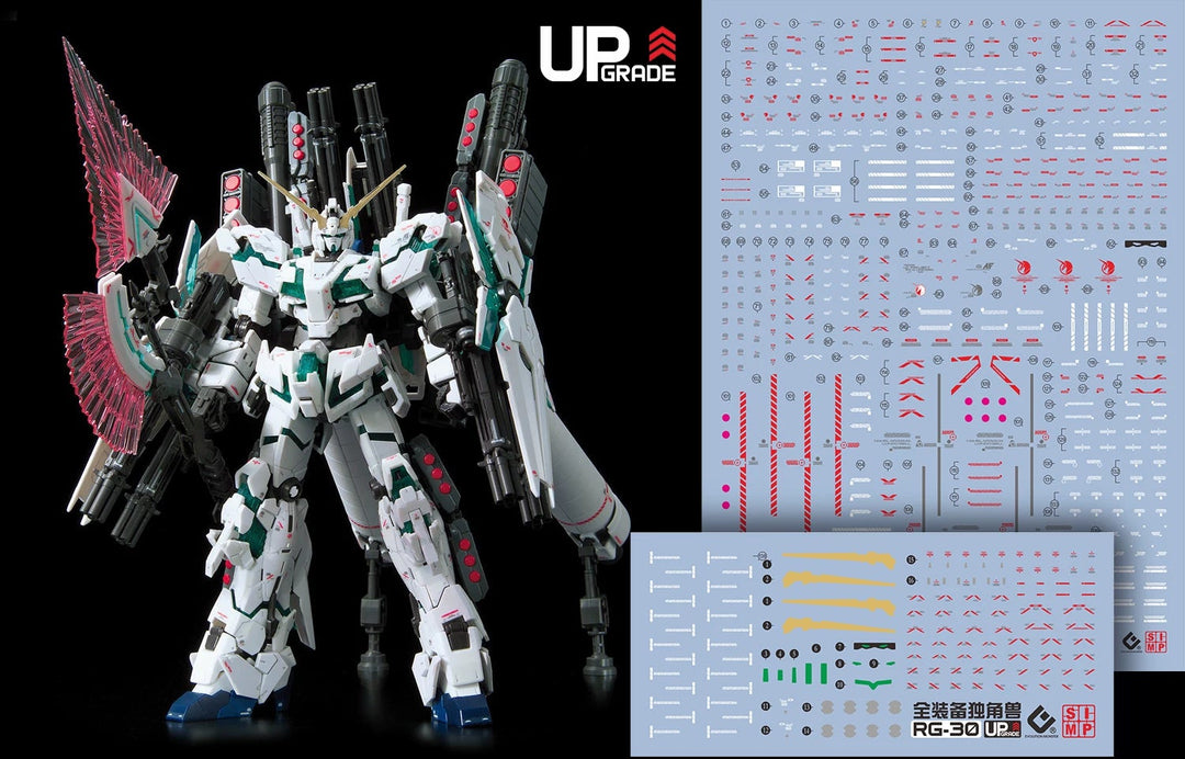 EVO Decal - RG 1/144 Full Armor Unicorn Gundam - Fluorescent