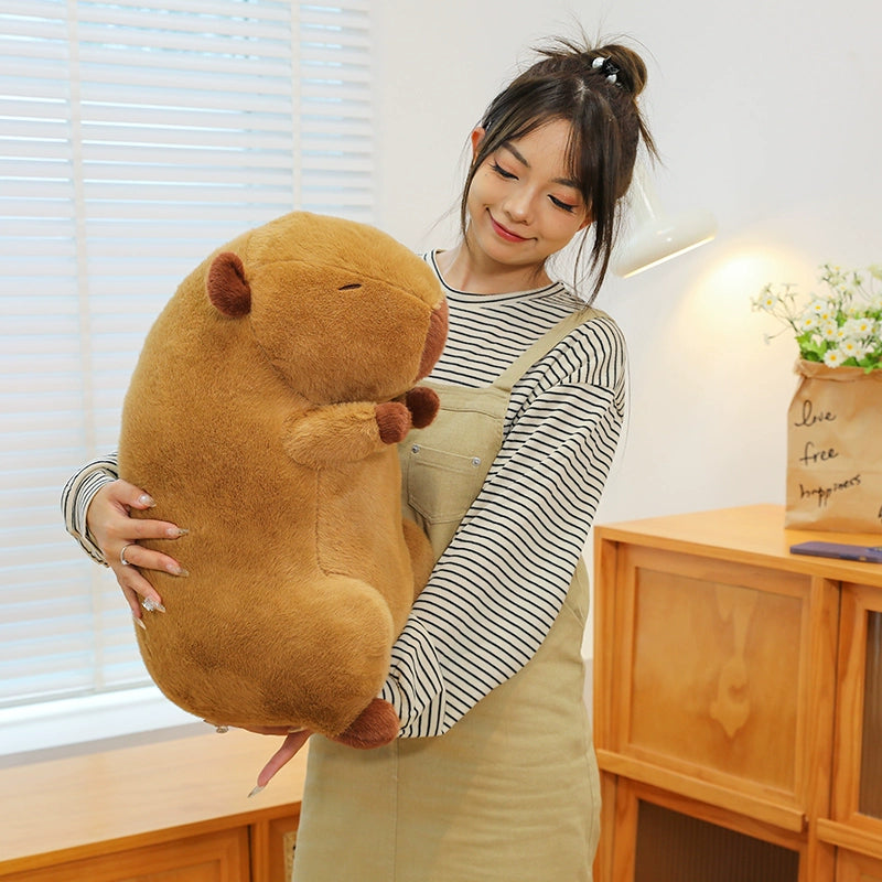 Cuddly Capybara Shark Hat Plush - 35CM