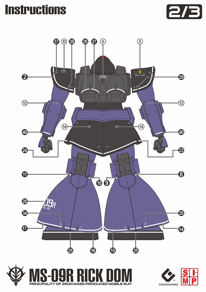 EVO Decal - MG 1/100 Gundam Dom - Fluorescent