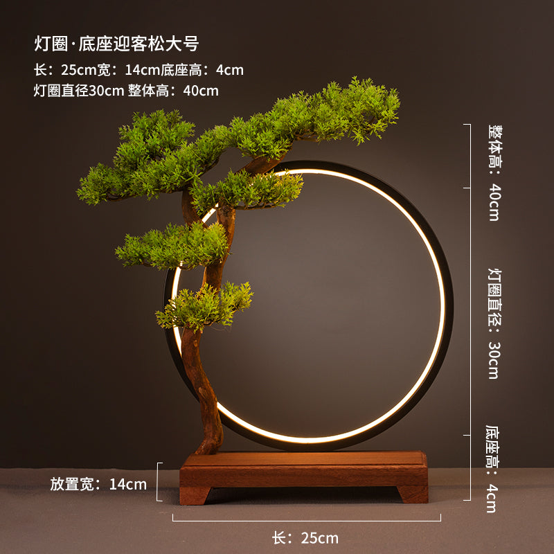 Model Kit and Figures Dimmable LED Display Stand (Bonsai) - Green Pine (Gundam Astray Red)
