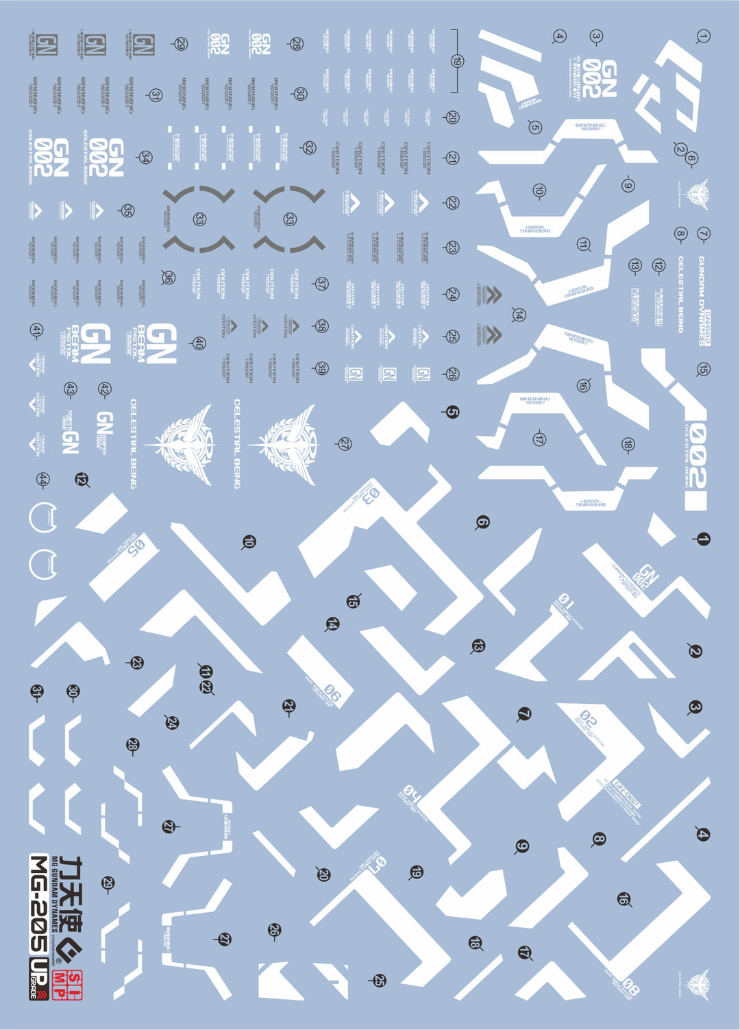 EVO Decal - MG 1/100 Gundam Dyunames - Fluorescent