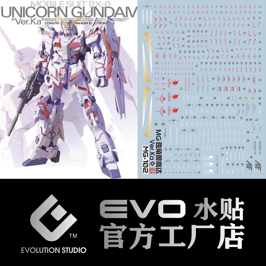 EVO Decal - MG 1/100 Gundam RX-0 Unicorn (Ver.Ka)
